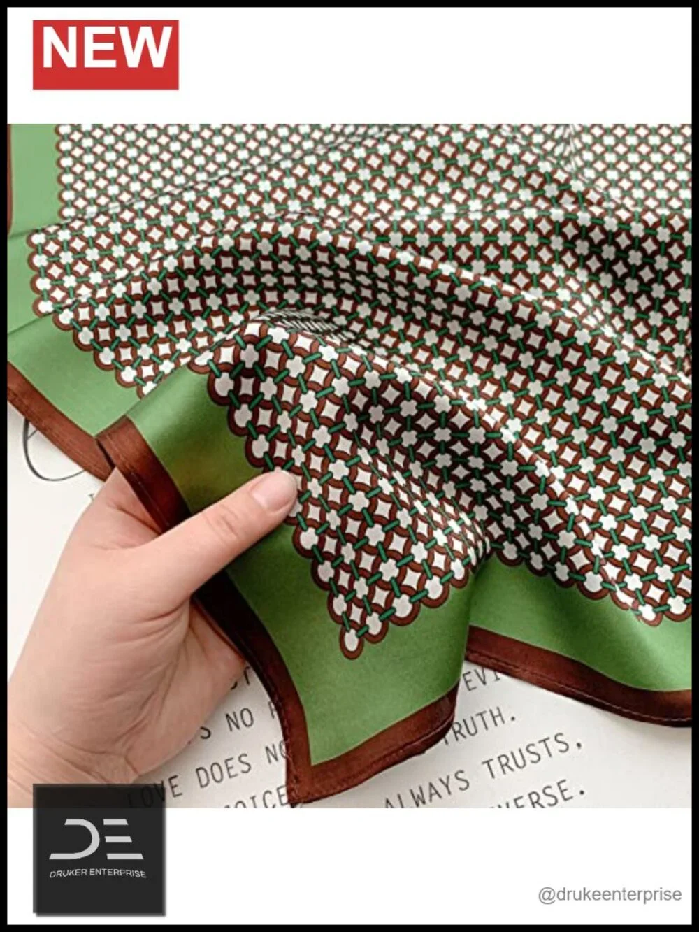 100% Mulberry Silk Small Square Fashion Scarf 21x21